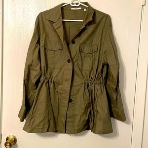 Army green Uniqlo over shirt, size medium